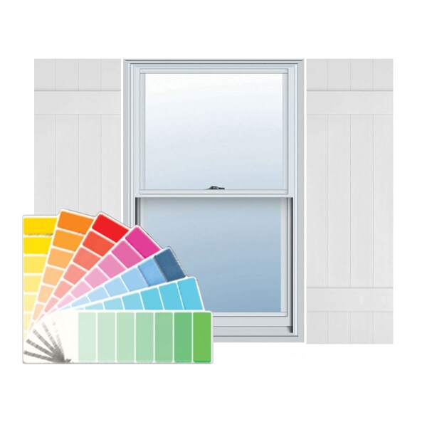 Ekena Millwork Lifetime Vinyl, Standard Four Board Joined, Board-n-Batten Shutters, LJ4S14X03900PG, PR LJ4S14X03900PG - main
